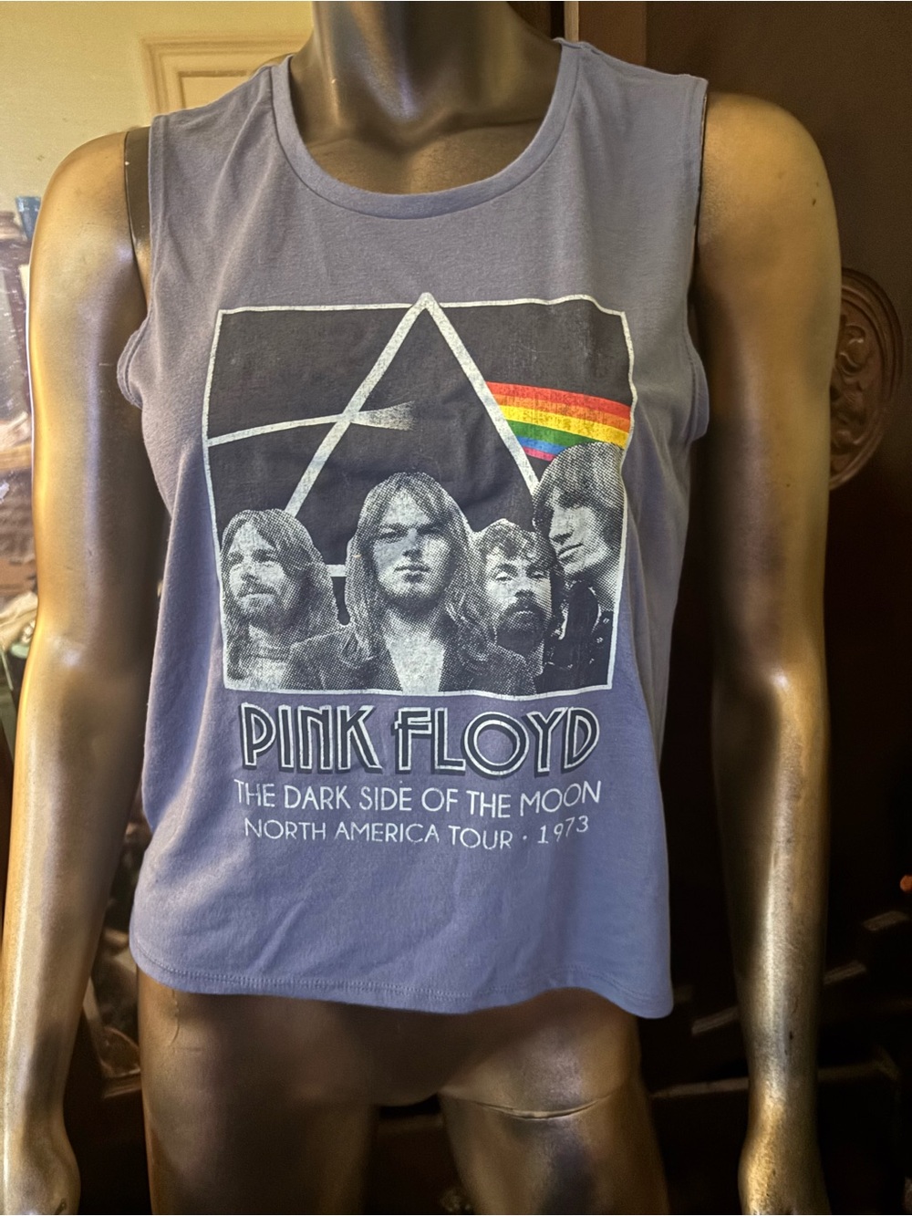 Pink Floyd Light Blue Logo Tank Top